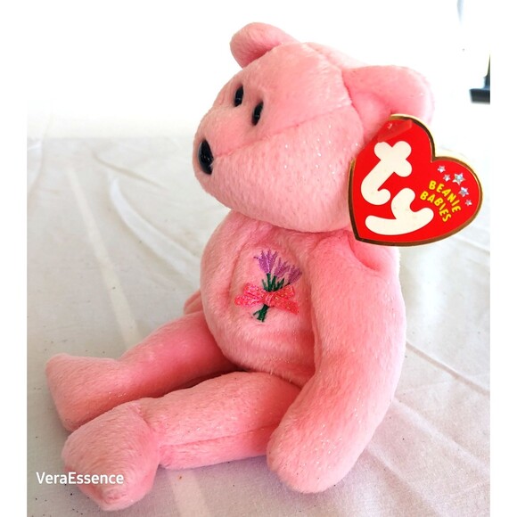TY Beanie Baby MUM the Bear (8.5 inch) Mother's Day 2001 Pink - Picture 2 of 10